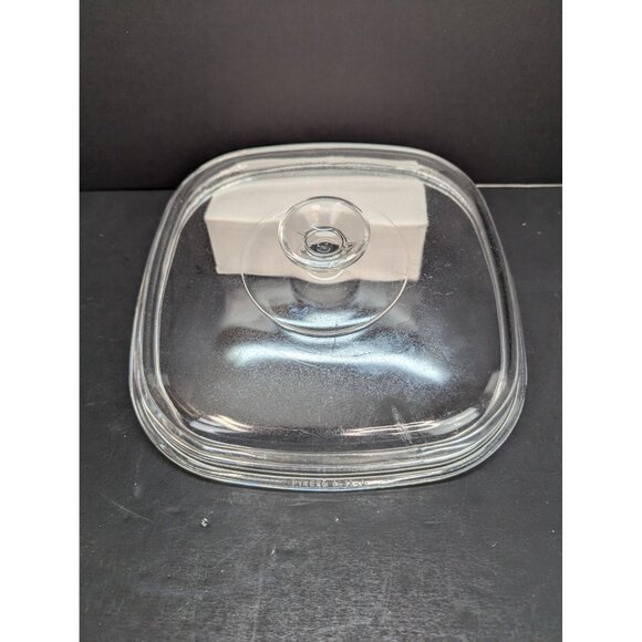 Pyrex A-12-C Clear Glass Square Casserole Lid 10 1/2 Inch Scratched - Picture 1 of 8